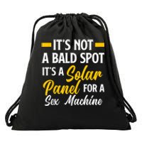 Mens Not A Bald Spot It's Solar Panel For Sex Machine Funny Bald Drawstring Bag