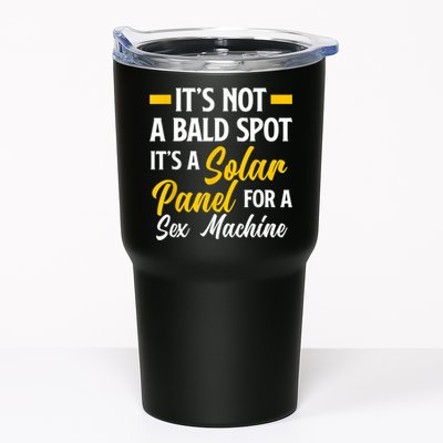 Mens Not A Bald Spot It's Solar Panel For Sex Machine Funny Bald Tumbler