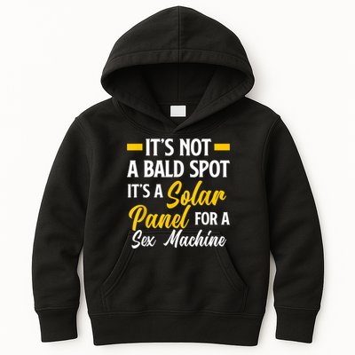 Mens Not A Bald Spot It's Solar Panel For Sex Machine Funny Bald Kids Hoodie