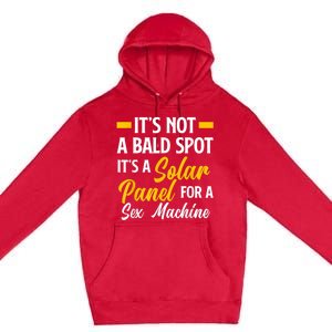 Mens Not A Bald Spot It's Solar Panel For Sex Machine Funny Bald Premium Pullover Hoodie