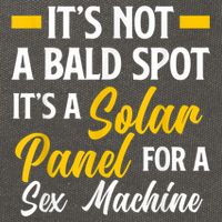 Mens Not A Bald Spot It's Solar Panel For Sex Machine Funny Bald Cotton Canvas Backpack