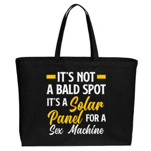 Mens Not A Bald Spot It's Solar Panel For Sex Machine Funny Bald Cotton Canvas Jumbo Tote