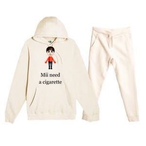 Mii Need A Cigarette Premium Hooded Sweatsuit Set