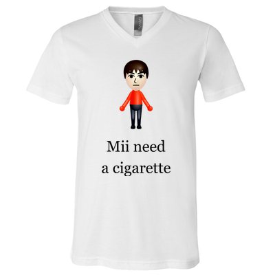 Mii Need A Cigarette V-Neck T-Shirt