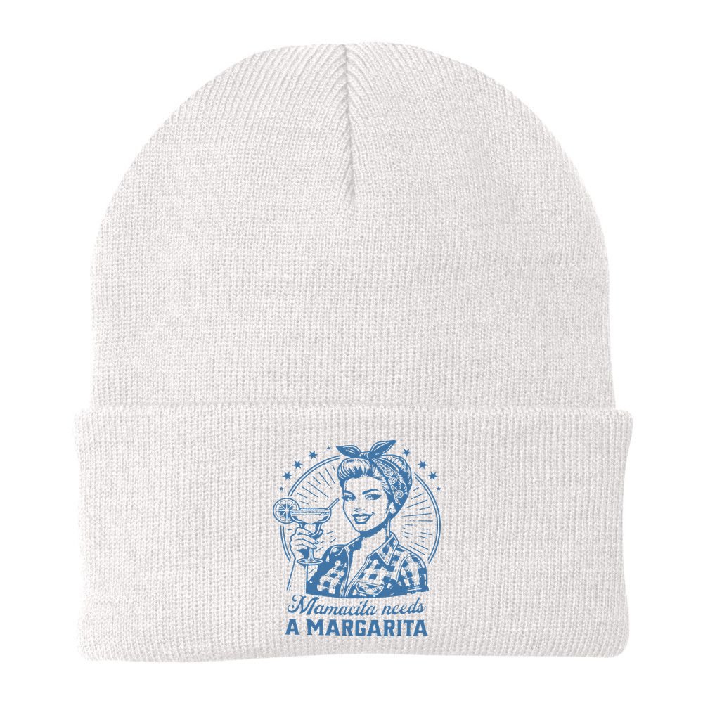 Mamacita Needs A Margarita Funny Drinking Mom Vintage Women Beanie