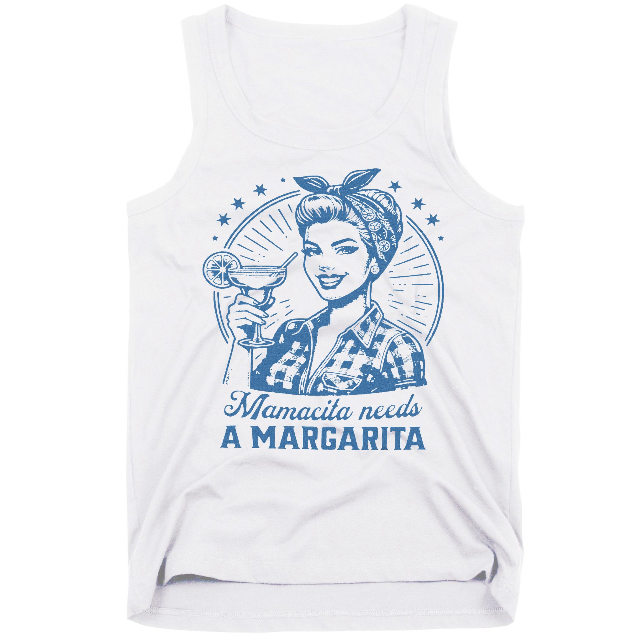 Mamacita Needs A Margarita Funny Drinking Mom Vintage Women Tank Top