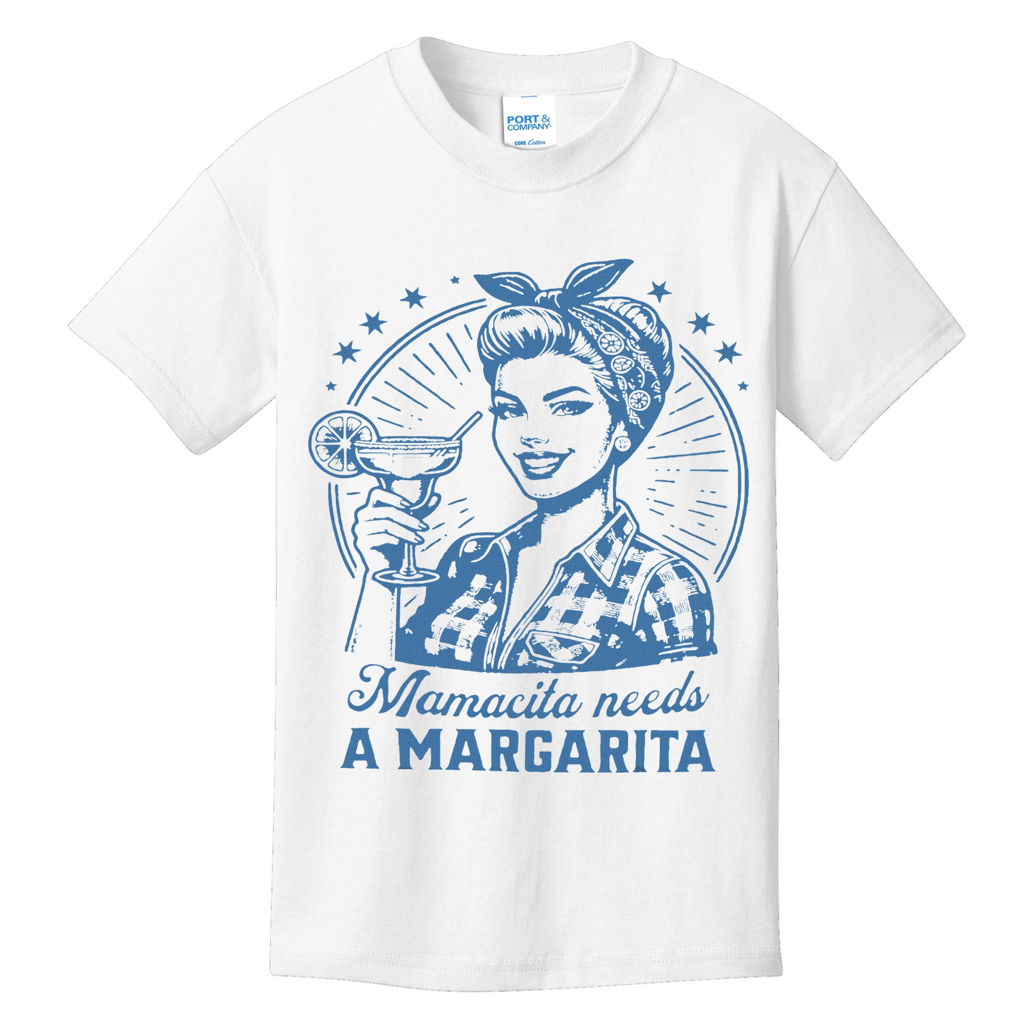 Mamacita Needs A Margarita Funny Drinking Mom Vintage Women Kids T-Shirt