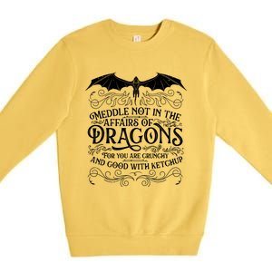 Meddle Not Affairs Dragons Tshirt, Mens Dragon TShirt Premium Crewneck Sweatshirt