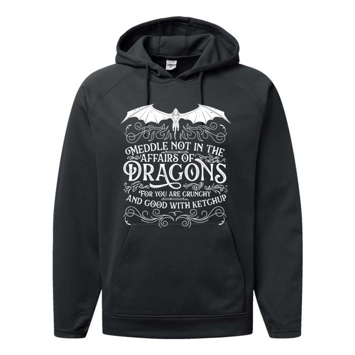 Meddle Not Affairs Dragons Tshirt, Mens Dragon TShirt Performance Fleece Hoodie