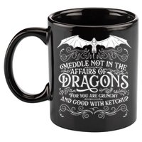 Meddle Not Affairs Dragons Tshirt, Mens Dragon TShirt 11oz C Handle Ceramic Mug