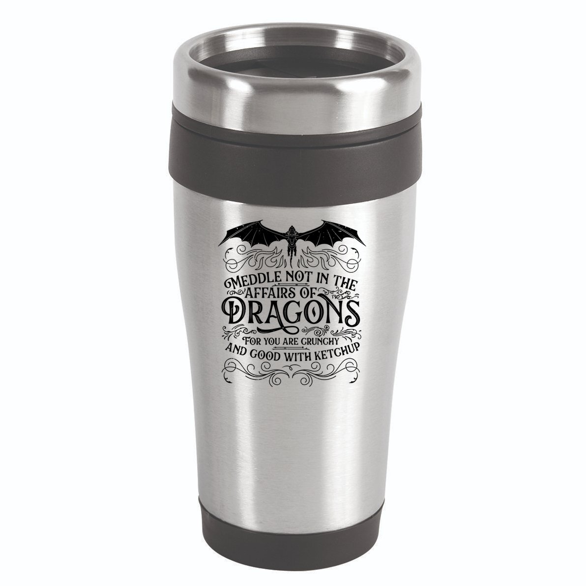 Meddle Not Affairs Dragons Tshirt, Mens Dragon TShirt 16oz Travel Tumbler