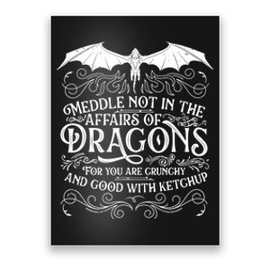 Meddle Not Affairs Dragons Tshirt, Mens Dragon TShirt Poster