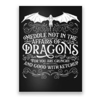 Meddle Not Affairs Dragons Tshirt, Mens Dragon TShirt Poster