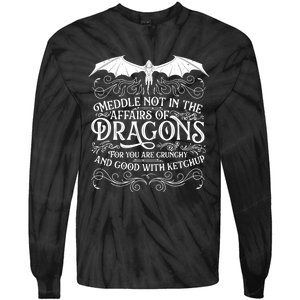 Meddle Not Affairs Dragons Tshirt, Mens Dragon TShirt Tie-Dye Long Sleeve Shirt