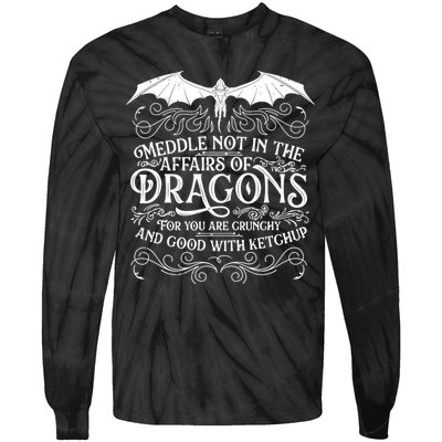Meddle Not Affairs Dragons Tshirt, Mens Dragon TShirt Tie-Dye Long Sleeve Shirt