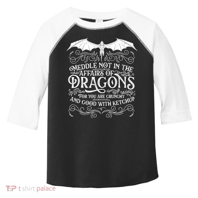 Meddle Not Affairs Dragons Tshirt, Mens Dragon TShirt Toddler Fine Jersey T-Shirt