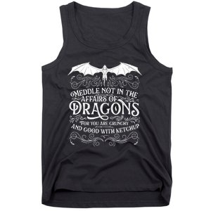 Meddle Not Affairs Dragons Tshirt, Mens Dragon TShirt Tank Top