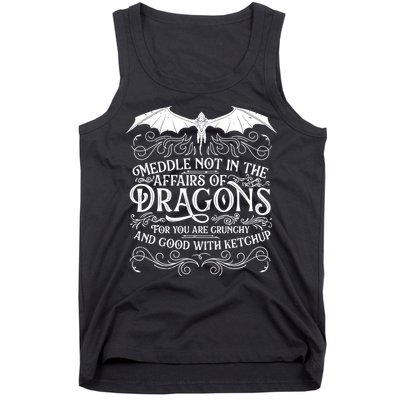 Meddle Not Affairs Dragons Tshirt, Mens Dragon TShirt Tank Top