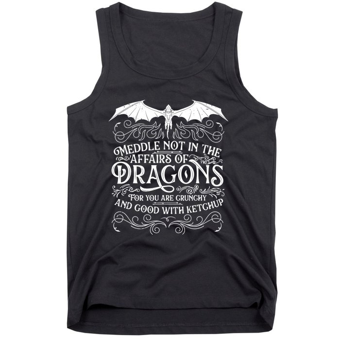 Meddle Not Affairs Dragons Tshirt, Mens Dragon TShirt Tank Top