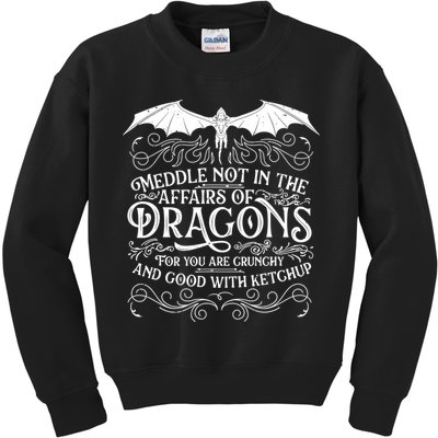 Meddle Not Affairs Dragons Tshirt, Mens Dragon TShirt Kids Sweatshirt