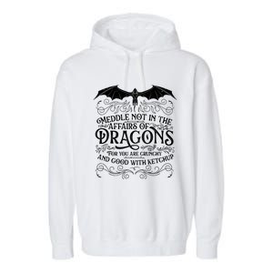 Meddle Not Affairs Dragons Tshirt, Mens Dragon TShirt Garment-Dyed Fleece Hoodie