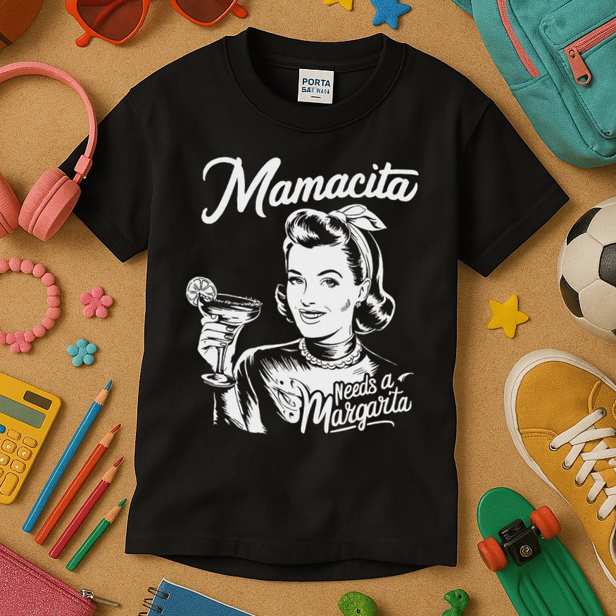 Mamacita Needs A Margarita Kids T-Shirt