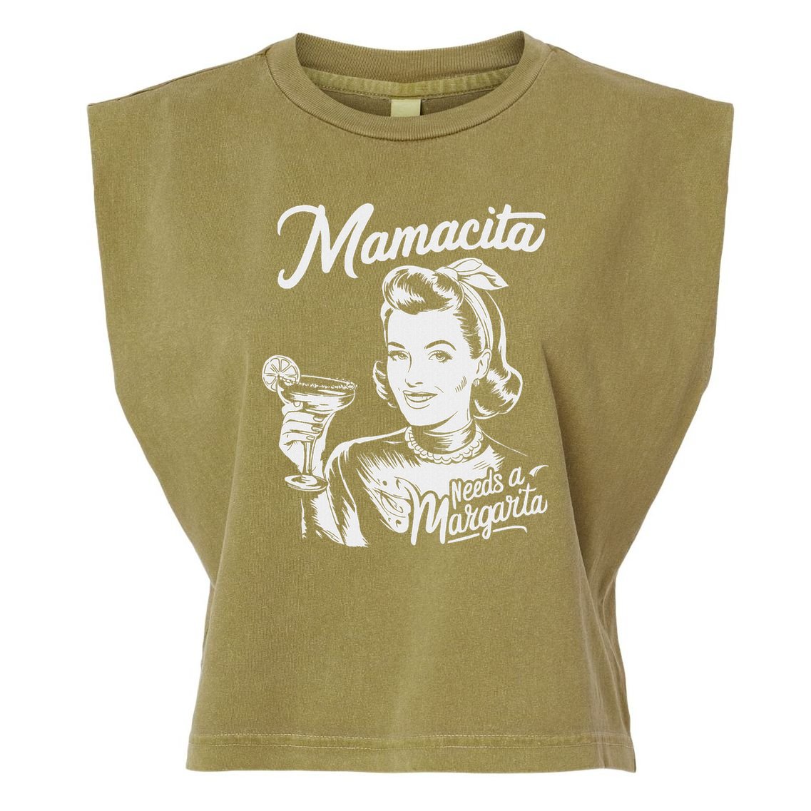 Mamacita Needs A Margarita Garment-Dyed Women's Muscle Tee