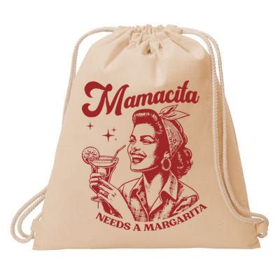 Mamacita Needs A Margarita Drawstring Bag