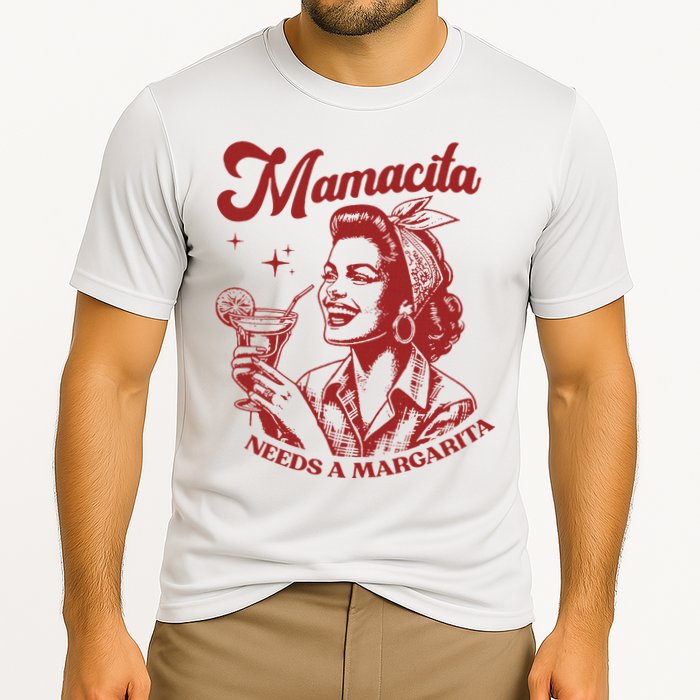 Mamacita Needs A Margarita Cooling Performance Crew T-Shirt