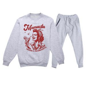 Mamacita Needs A Margarita Premium Crewneck Sweatsuit Set