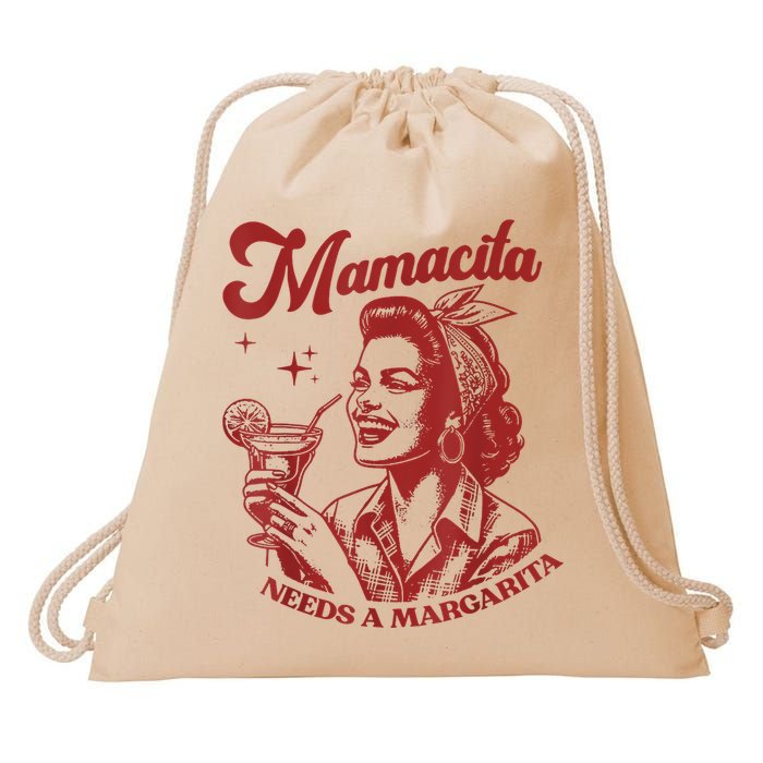 Mamacita Needs A Margarita Drawstring Bag