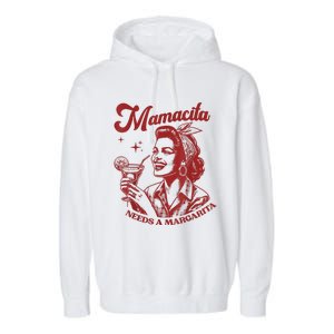 Mamacita Needs A Margarita Garment-Dyed Fleece Hoodie