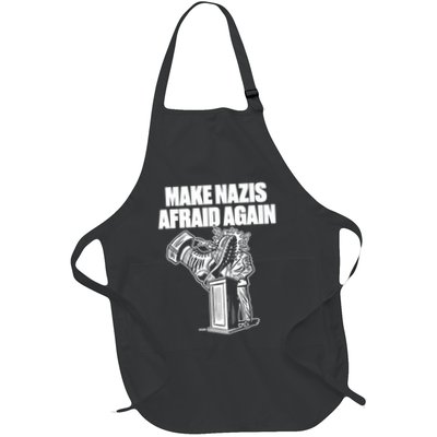 Make Nazis Afraid Again Full-Length Apron With Pockets