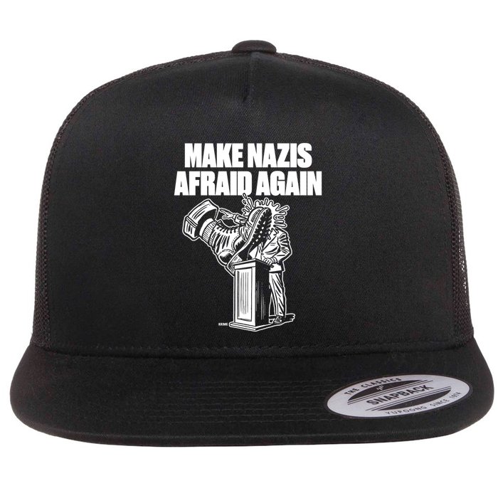 Make Nazis Afraid Again Flat Bill Trucker Hat