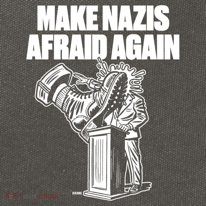 Make Nazis Afraid Again Cotton Canvas Backpack