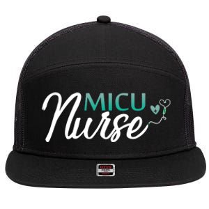 Micu Nurse Appreciation Medical Intensive Care Units Nurses Funny Gift 7 Panel Mesh Trucker Snapback Hat