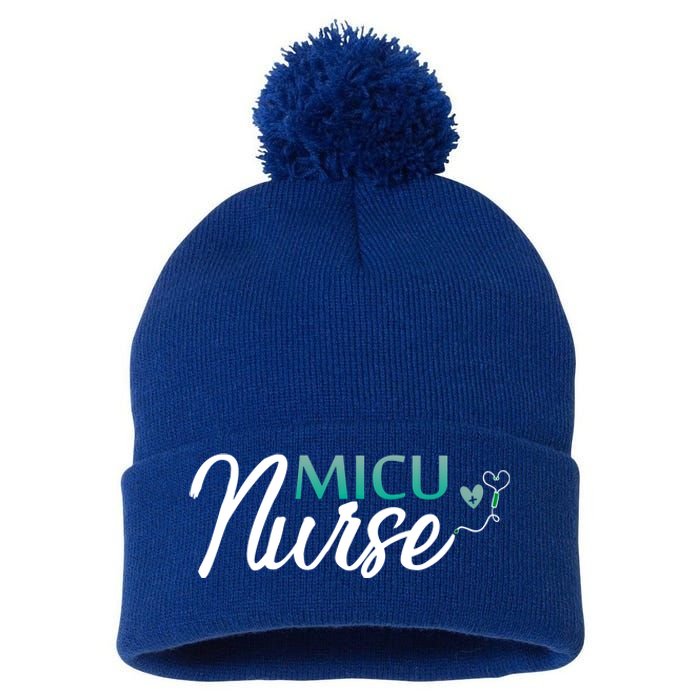 Micu Nurse Appreciation Medical Intensive Care Units Nurses Funny Gift Pom Pom 12in Knit Beanie