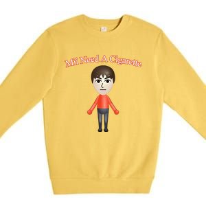 Mii Need A Cigarette Premium Crewneck Sweatshirt