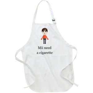 Mii Need A Cigarette Full-Length Apron With Pockets