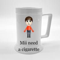 Mii Need A Cigarette Beer Stein