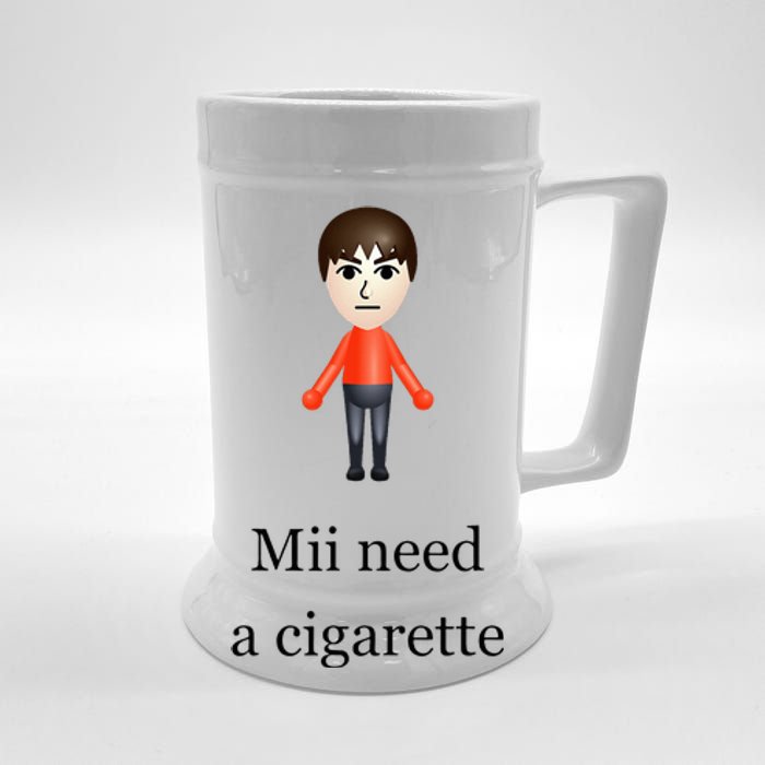 Mii Need A Cigarette Beer Stein