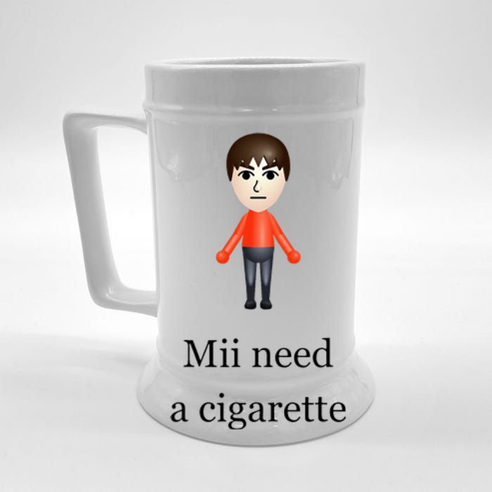 Mii Need A Cigarette Beer Stein