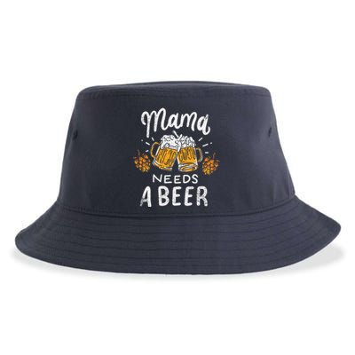 Mama Needs A Beer Alcohol Cinco De Mayo MotherS Day Sustainable Bucket Hat