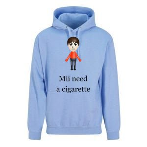 Mii Need A Cigarette Unisex Surf Hoodie