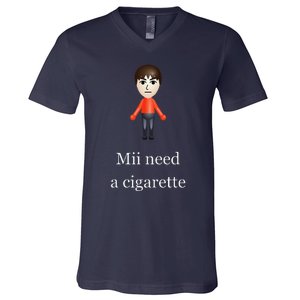 Mii Need A Cigarette V-Neck T-Shirt