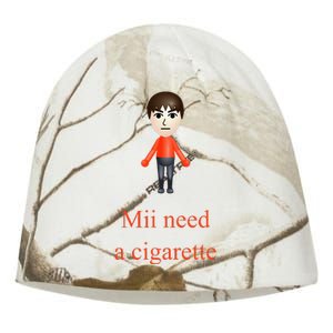 Mii Need A Cigarette Kati - Camo Knit Beanie