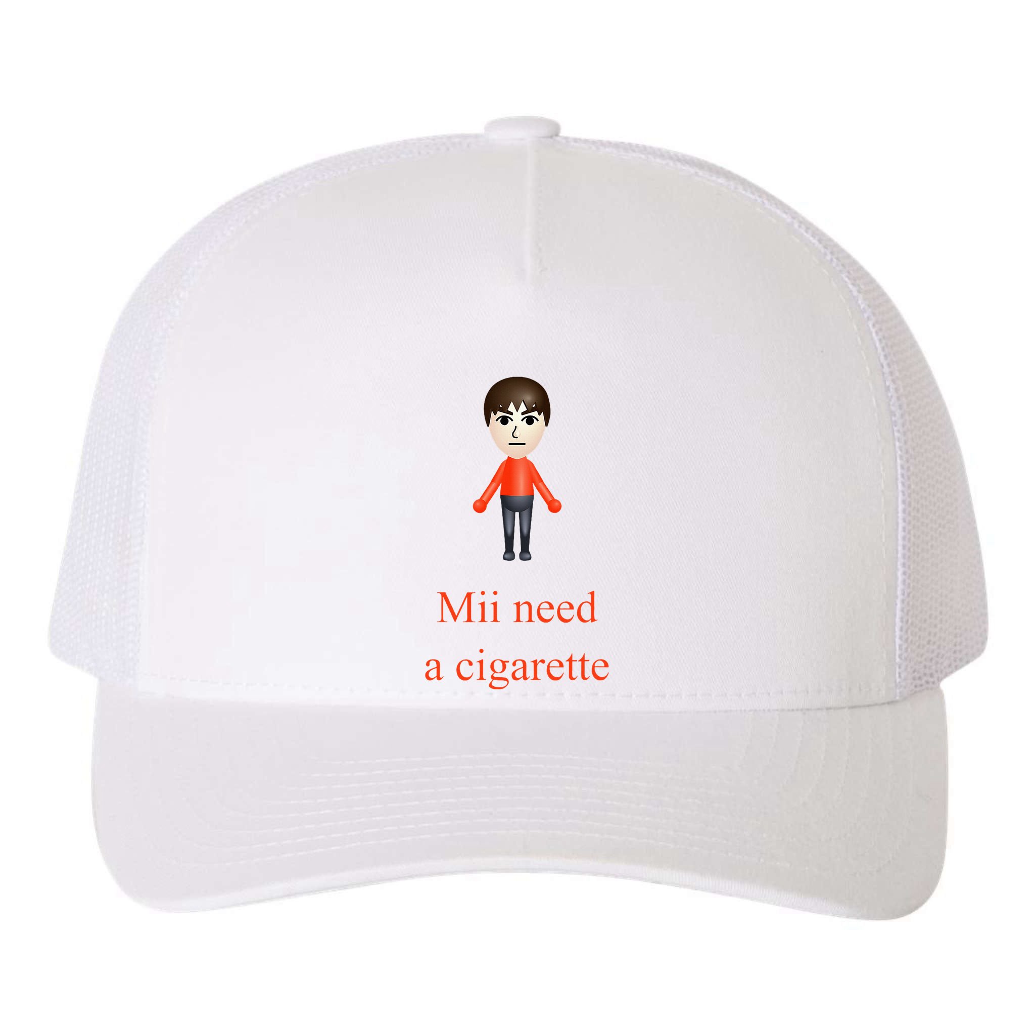 Mii Need A Cigarette Yupoong Adult 5-Panel Trucker Hat