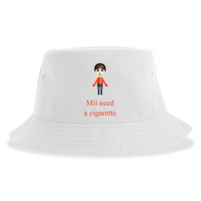 Mii Need A Cigarette Sustainable Bucket Hat