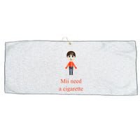 Mii Need A Cigarette Large Microfiber Waffle Golf Towel