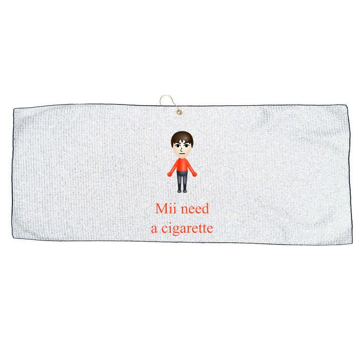 Mii Need A Cigarette Large Microfiber Waffle Golf Towel